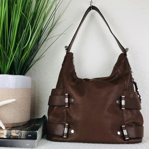 Elegant Brown Leather Shoulder Bag